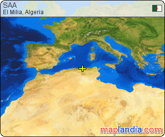 SAA satellite map