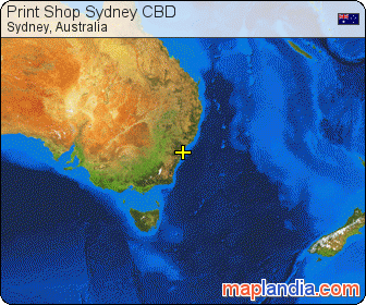 Print Shop Sydney CBD satellite map