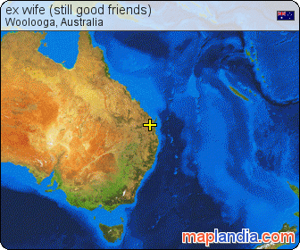 ex wife (still good friends) satellite map
