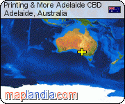 Printing & More Adelaide CBD satellite map
