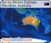 Gecko Sticker Signage satellite map