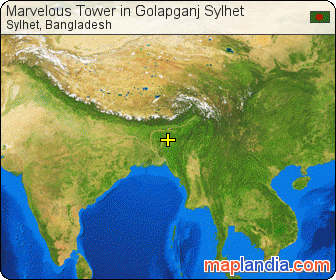 Marvelous Tower in Golapganj Sylhet satellite map