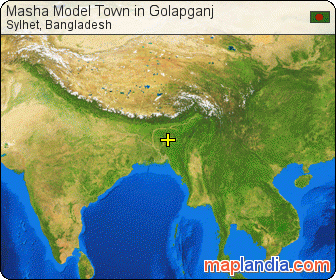 Masha Model Town in Golapganj satellite map