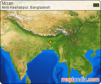 Mizan satellite map