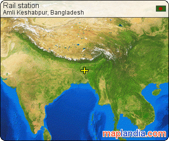 Rail station satellite map