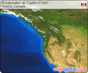 Breakwater at Ogden Point satellite map