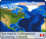 fire road to Collingwood satellite map