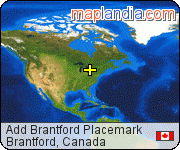 Add Brantford Placemark satellite map