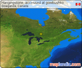 Hangingstone, accessed at gowbushko satellite map