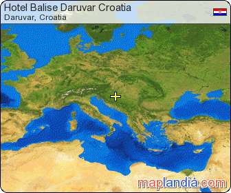 Hotel Balise Daruvar Croatia satellite map