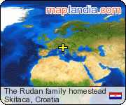 The Rudan family homestead satellite map