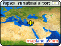 Paphos International airport satellite map