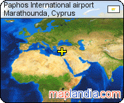 Paphos International airport satellite map