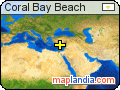 Coral Bay Beach satellite map