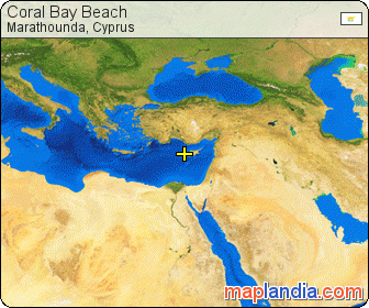 Coral Bay Beach satellite map