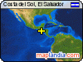 Costa del Sol, El Salvador satellite map