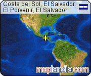 Costa del Sol, El Salvador satellite map