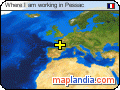 Where I am working in Pessac satellite map