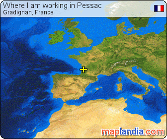 Where I am working in Pessac satellite map