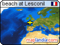 beach at Lesconil satellite map
