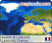 beach at Lesconil satellite map