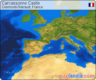 Carcassonne Castle satellite map