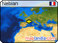 Nebian satellite map