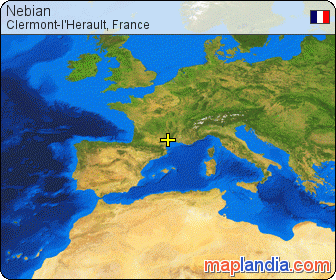 Nebian satellite map