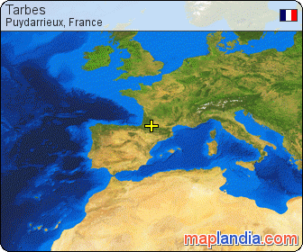 Tarbes satellite map