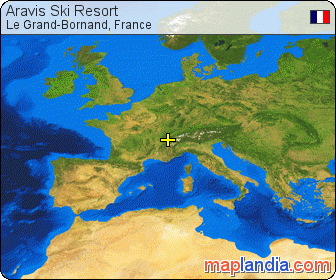 Aravis Ski Resort satellite map