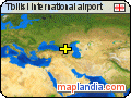 Tbilisi international airport satellite map