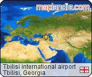 Tbilisi international airport satellite map