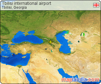 Tbilisi international airport satellite map