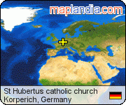 St Hubertus catholic church satellite map