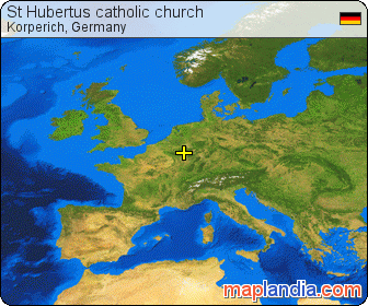 St Hubertus catholic church satellite map