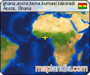 ghana,accra,tema,kumasi,takoradi satellite map