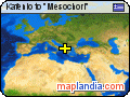 Kafenio to "Mesochori"  satellite map