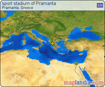 sport stadium of Pramanta satellite map