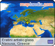 Eratini artistic glass satellite map