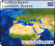 Poulithra Beach satellite map