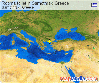 Rooms to let in Samothraki Greece satellite map