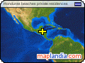 Honduras beaches private residences satellite map