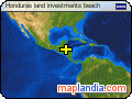 Honduras land investments beach  satellite map