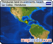 Honduras land investments beach  satellite map