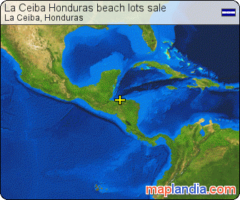 La Ceiba Honduras beach lots sale satellite map