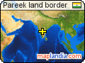 Pareek land border satellite map