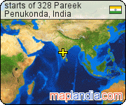 starts of 328 Pareek satellite map