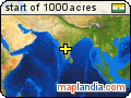 start of 1000acres  satellite map
