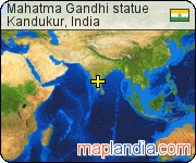 Mahatma Gandhi statue  satellite map
