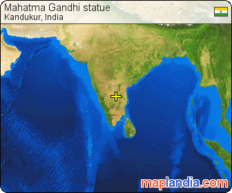 Mahatma Gandhi statue  satellite map
